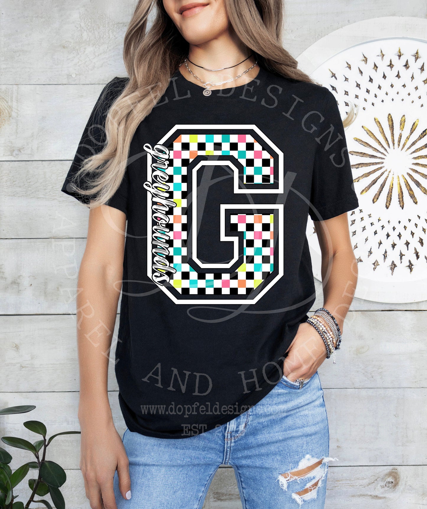 NEON Greyhounds Checkered Digital Download