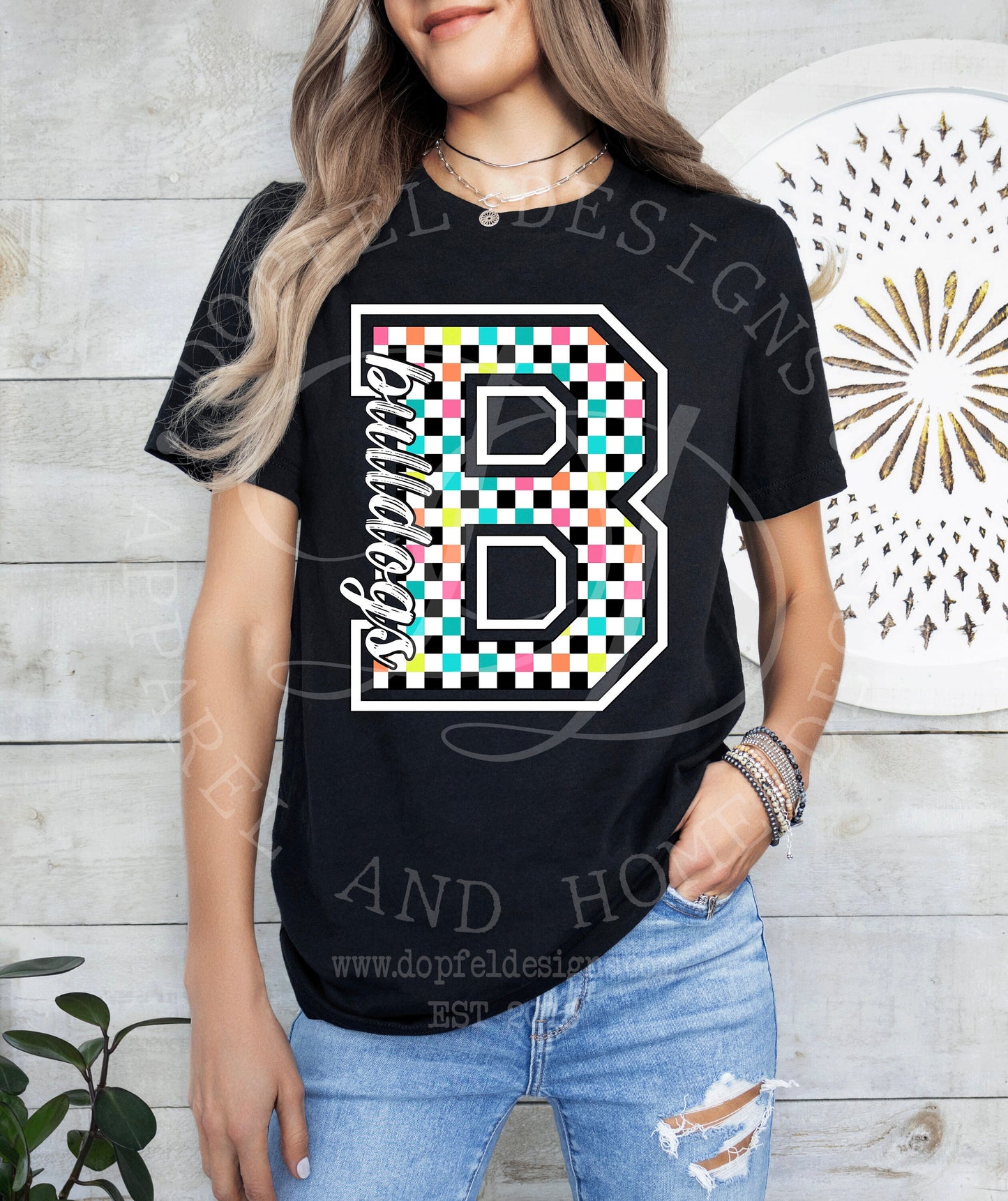 NEON Bulldogs Checkered Digital Download