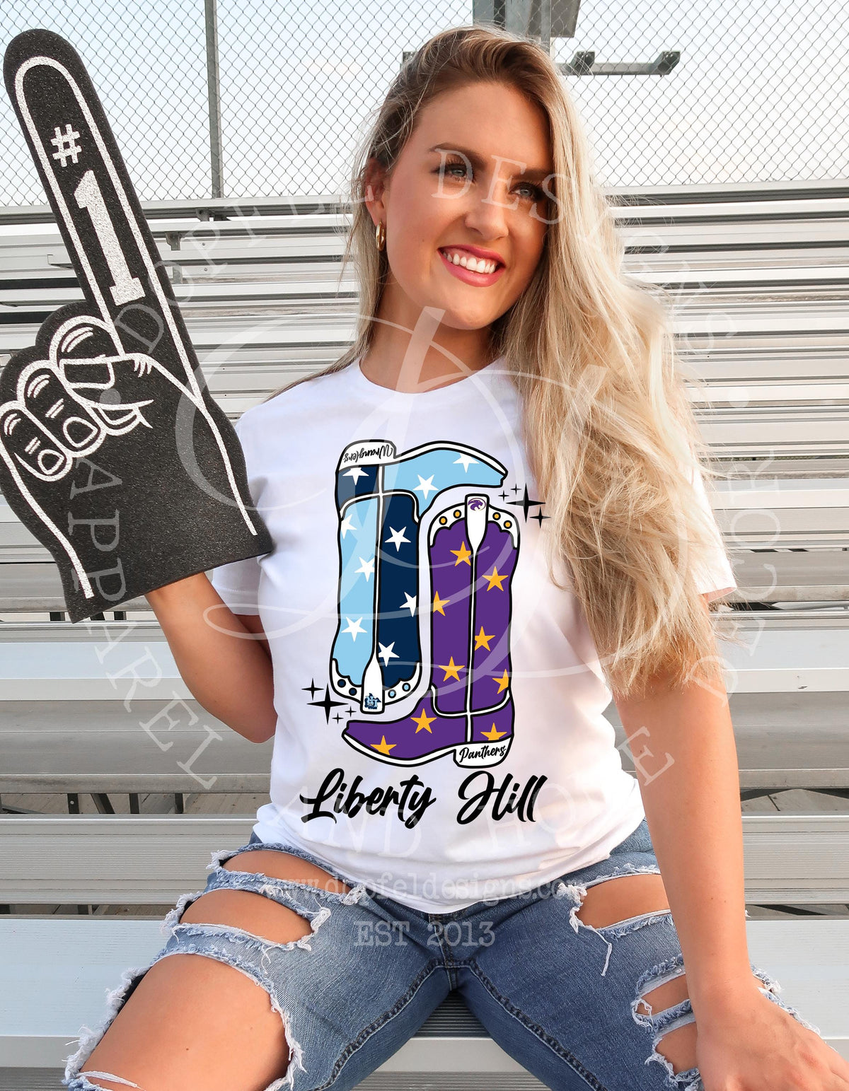 Liberty Hill House Divided Panthers and Wranglers Preppy Boots Digital Download