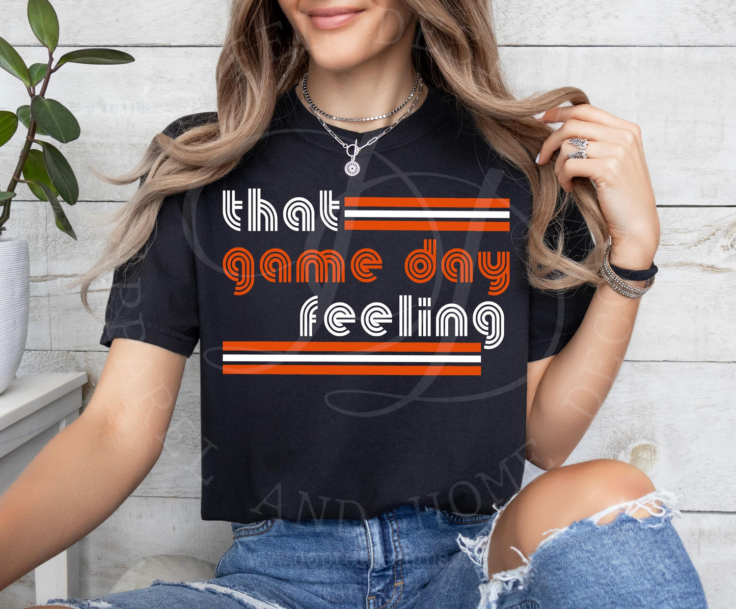 That Game Day Feeling Orange & White - Digital Download