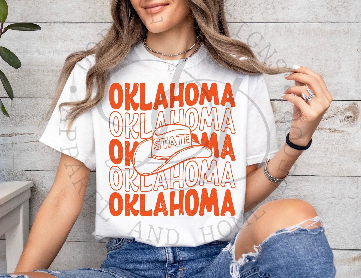 Oklahoma State Repeat with Cowboy Hat Digital Download
