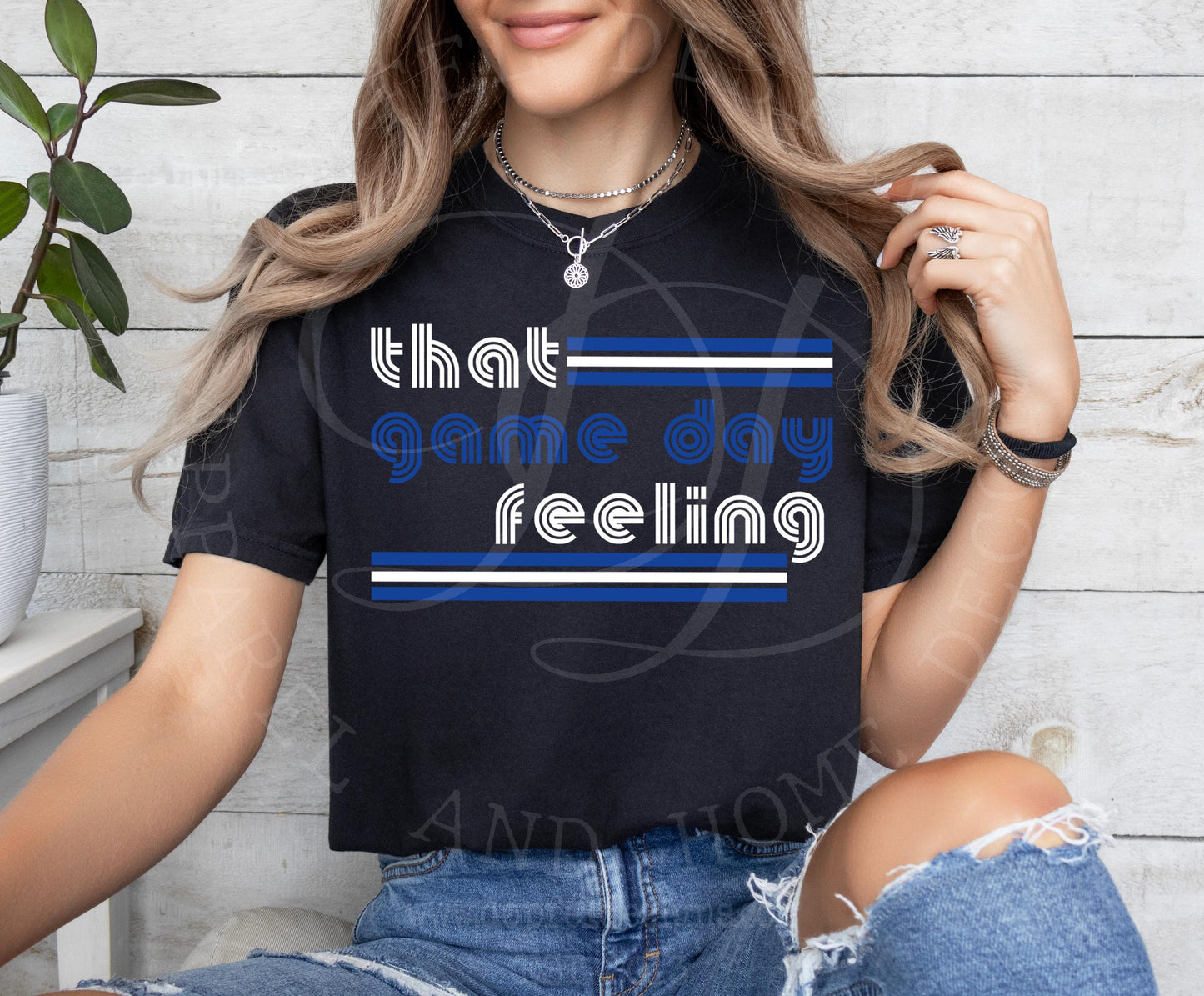 That Game Day Feeling Blue & White - Digital Download