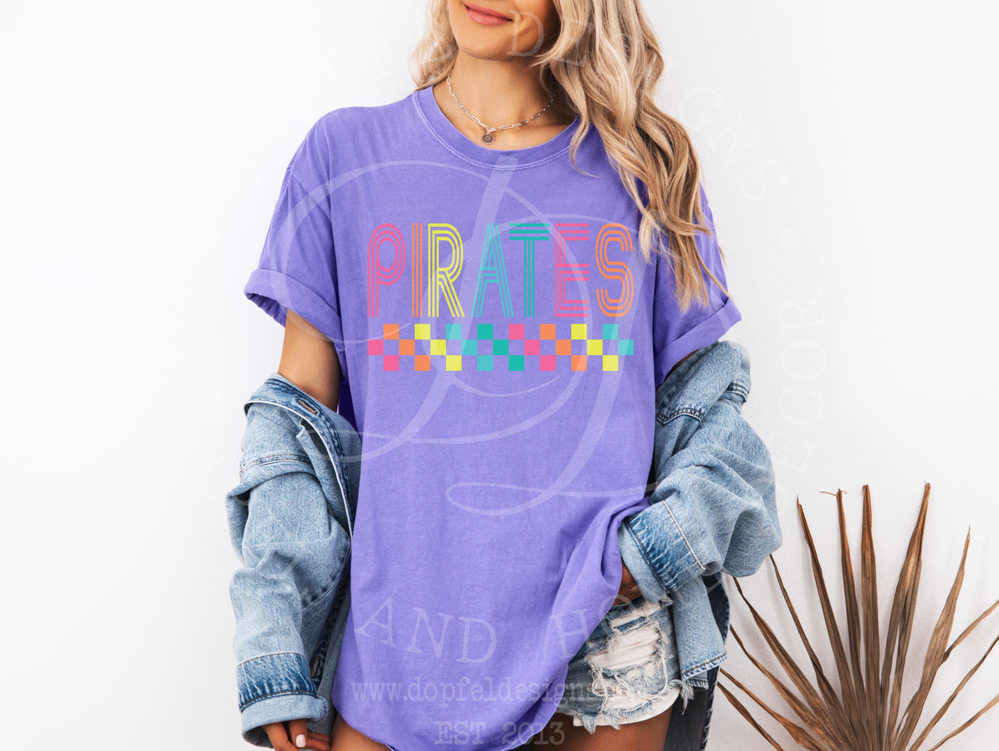 Pirates NEON Checkered Digital Download