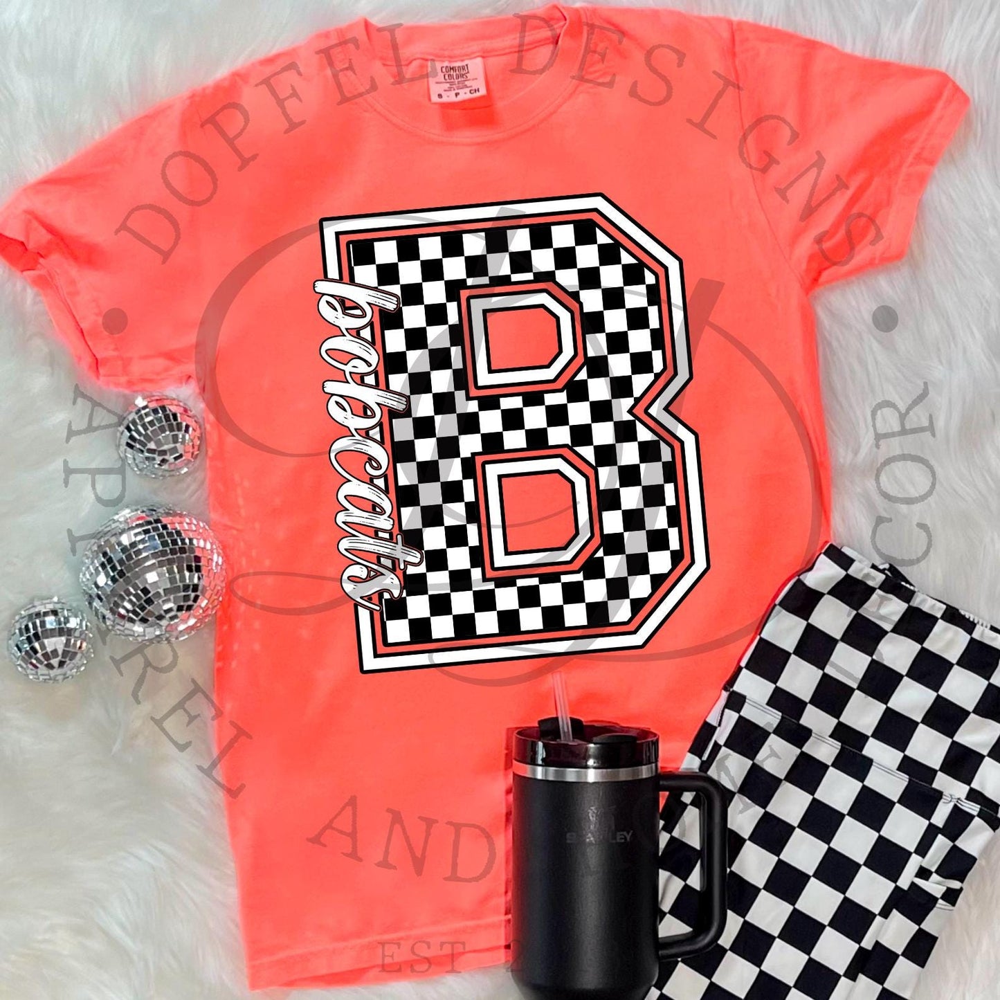 Bobcats Checkered Digital Download
