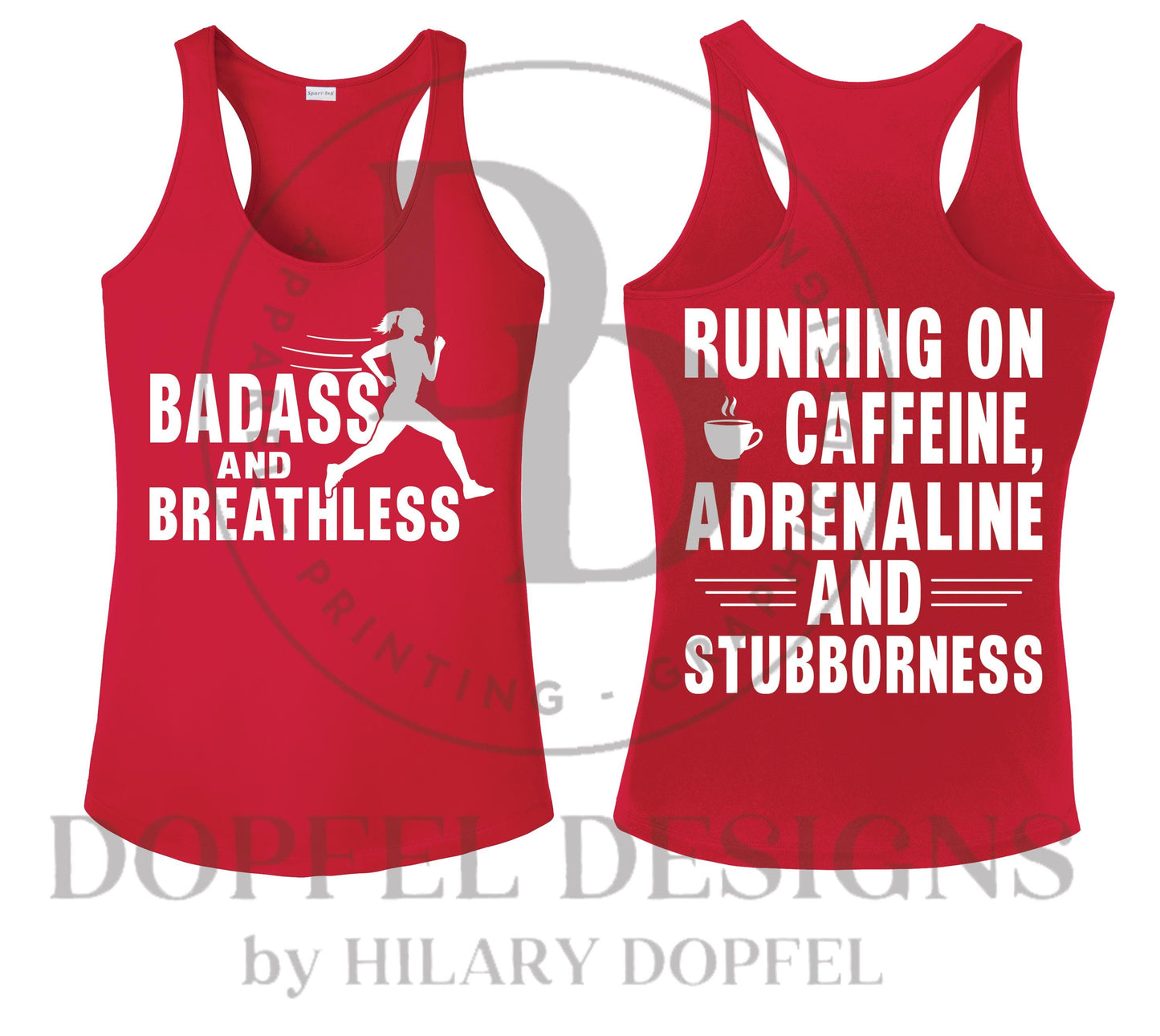 Badass Breathless Marathon Runner PNG - Caffeine Design (4 Digital Downloads)