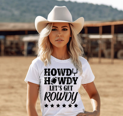 Howdy Howdy Let's Get Rowdy Football - Three Digital Downloads