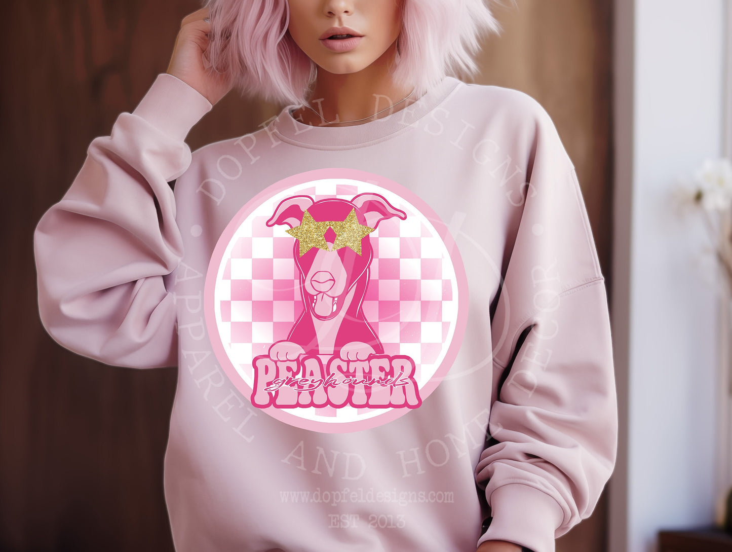 Peaster Greyhounds Preppy Pink - Valentine - Breast Cancer Digital Download