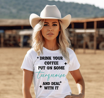 Coffee and Turquoise Digital Downloads