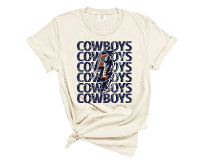 Cowboys Football Repeat Lightning Bolt Digital Download