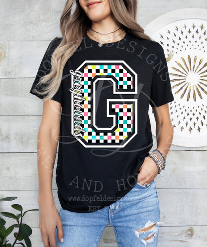 NEON Greyhounds Checkered Digital Download