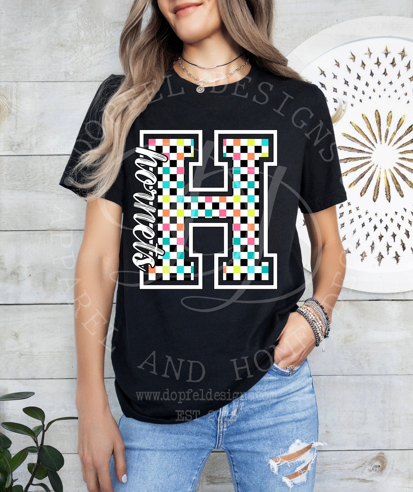 NEON Hornets Checkered Digital Download