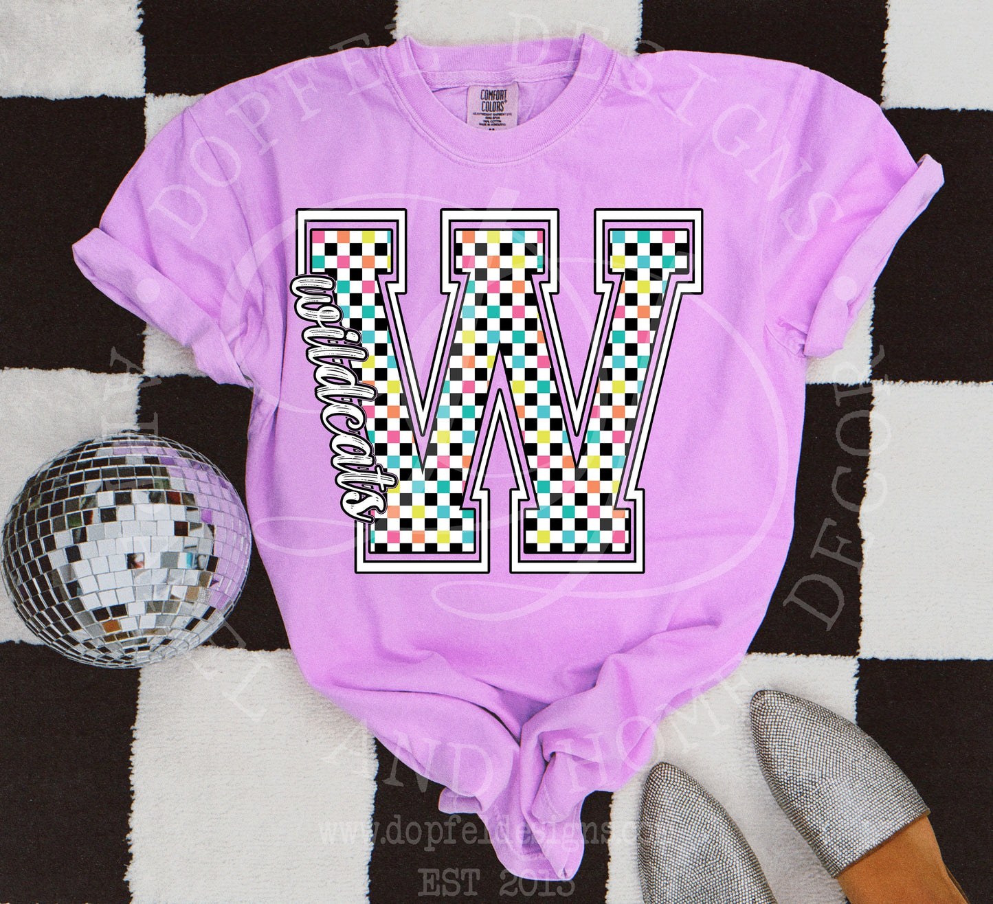NEON Wildcats Checkered Digital Download