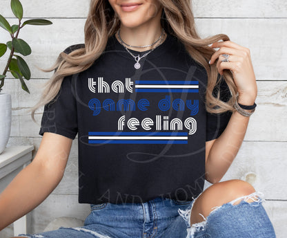 That Game Day Feeling Blue & White - Digital Download