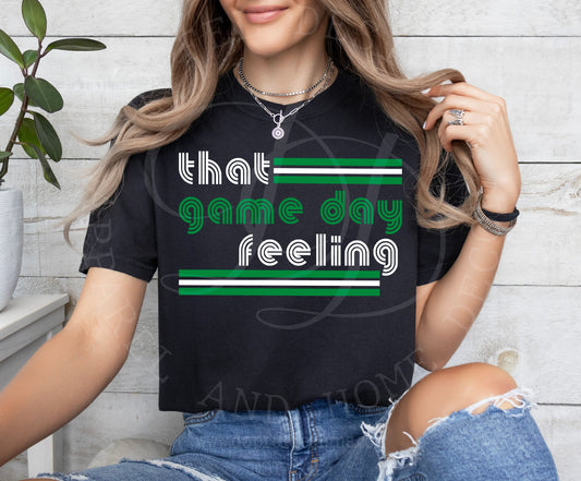 That Game Day Feeling Green & White - Digital Download