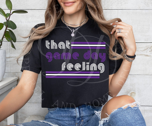 That Game Day Feeling Purple & White - Digital Download