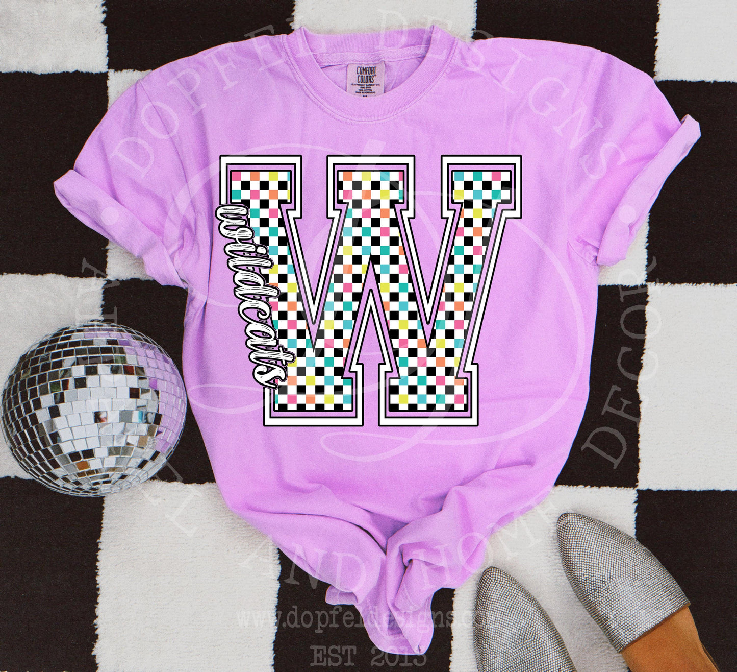 NEON Wildcats Checkered Digital Download