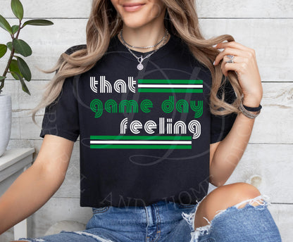 That Game Day Feeling Green & White - Digital Download