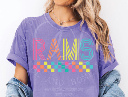 Rams NEON Checkered Digital Download