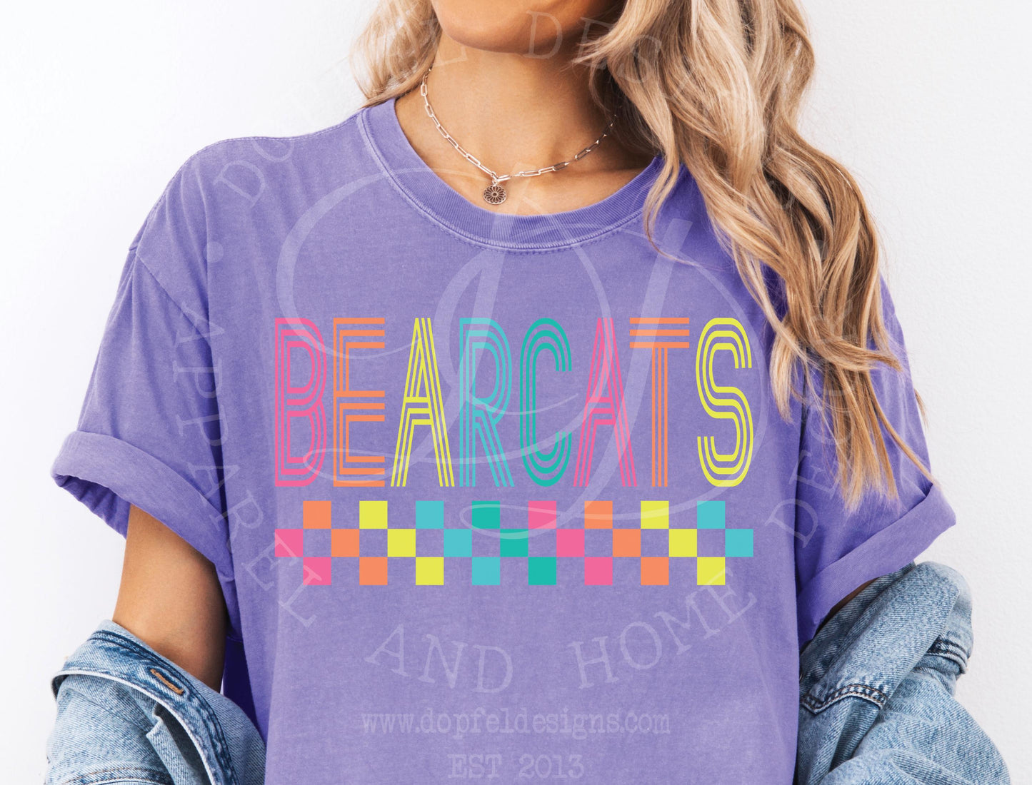 Bearcats NEON Checkered Digital Download