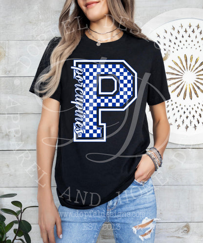 Porcupines Checkered Blue & White Digital Download