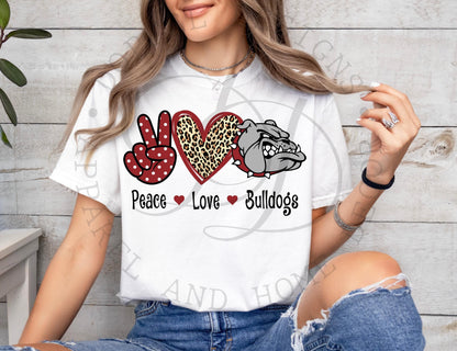 Peace Love Bulldogs Digital Download