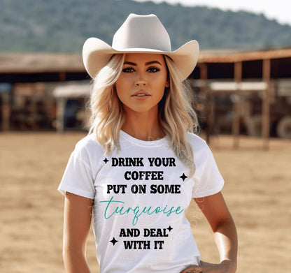 Coffee and Turquoise Digital Downloads