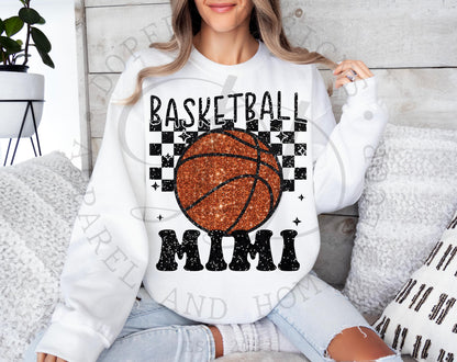 Basketball Mimi Faux Sequin Digital Download