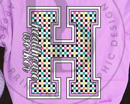 NEON Healthcare Worker Checkered Digital Download