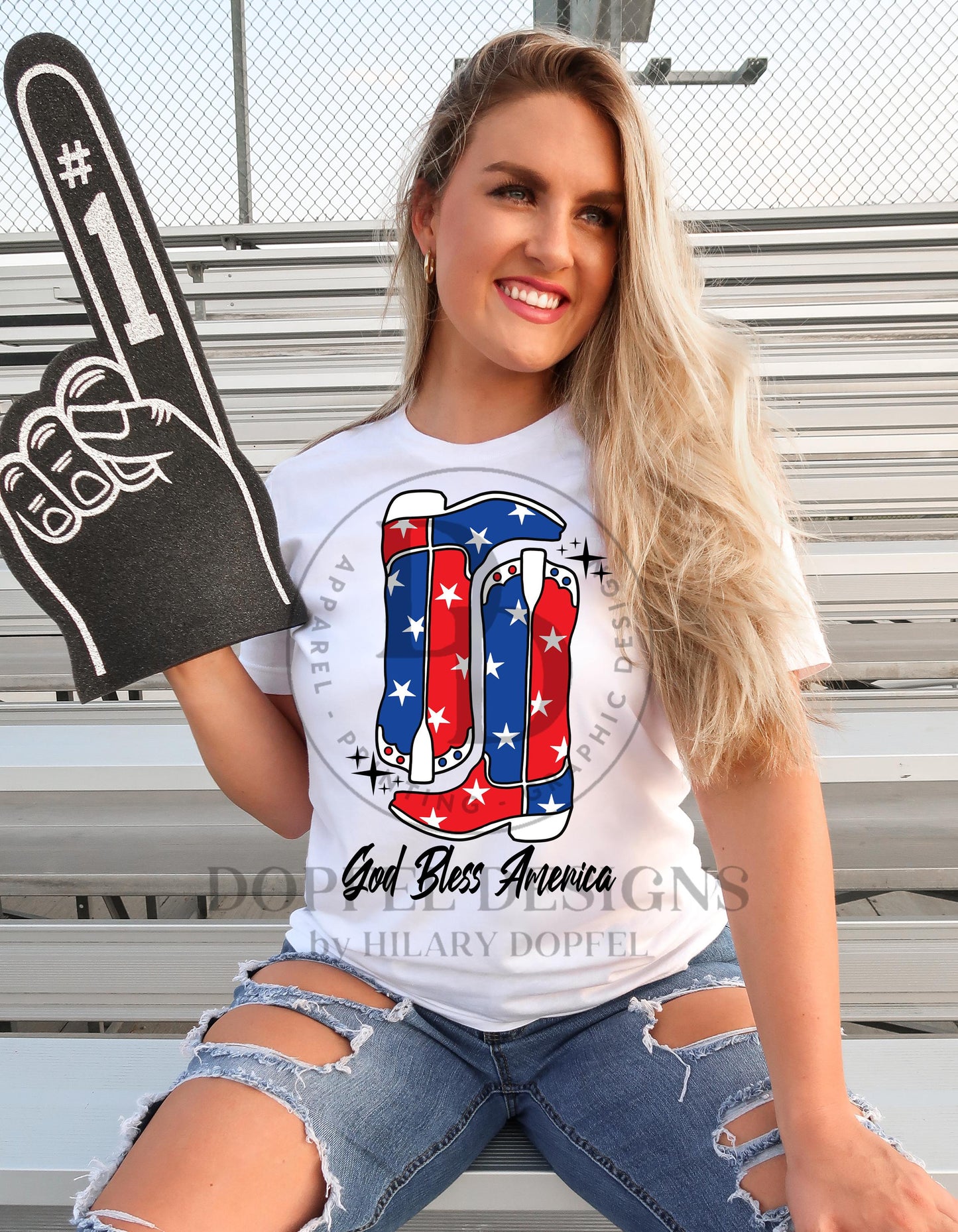 Boots God Bless America 4th of July png Digital Download