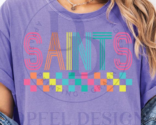Saints NEON Checkered Digital Download