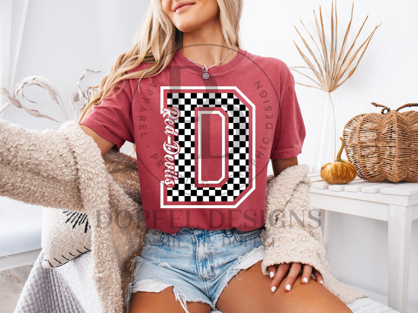 Red Devils Checkered Digital Download