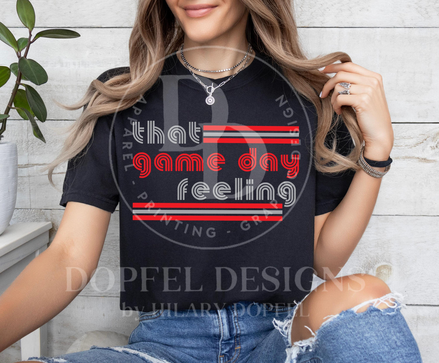 That Game Day Feeling Red & Grey - Digital Download