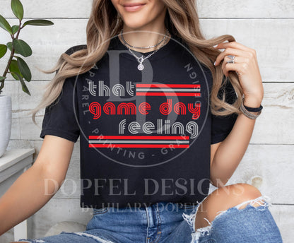 That Game Day Feeling Red & Grey - Digital Download