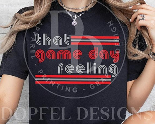That Game Day Feeling Red & Grey - Digital Download
