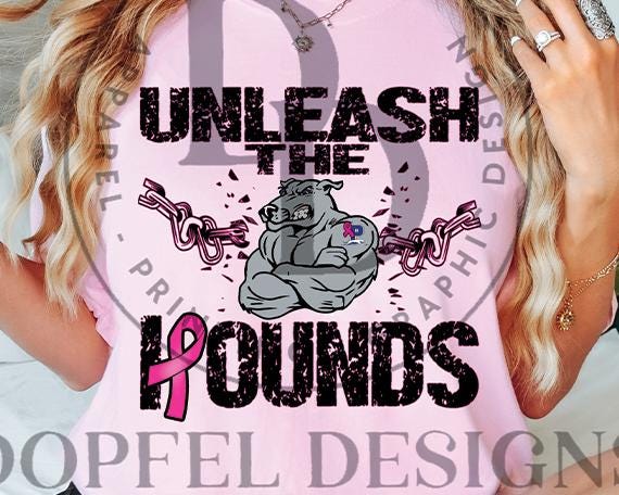 Unleash the Hounds - Peaster Greyhounds Pink Breast Cancer Digital Download