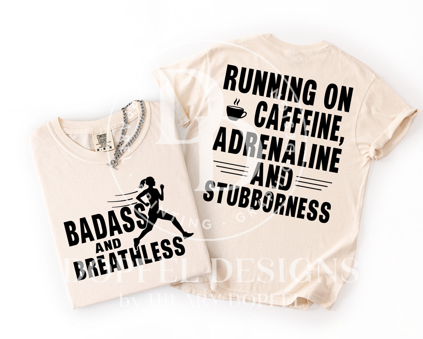 Badass Breathless Marathon Runner PNG - Caffeine Design (4 Digital Downloads)