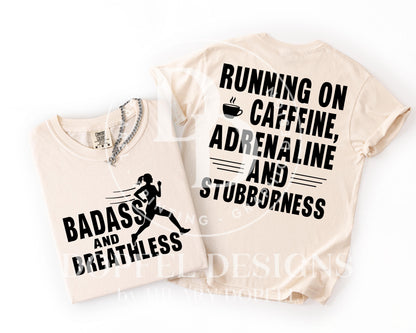 Badass Breathless Marathon Runner PNG - Caffeine Design (4 Digital Downloads)