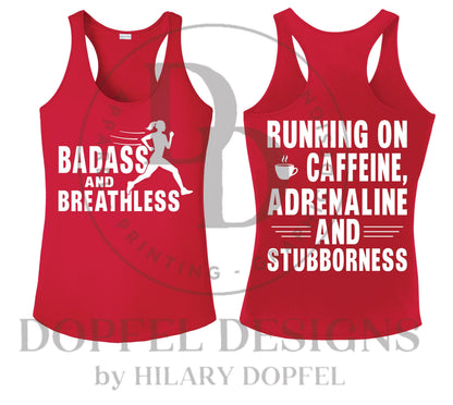 Badass Breathless Marathon Runner PNG - Caffeine Design (4 Digital Downloads)