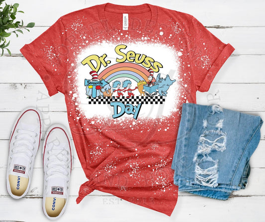 Dr Seuss Day tee bleached or unbleached